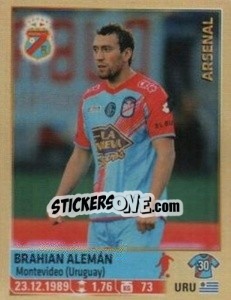 Cromo Brahian Aleman - Fùtbol Argentino 2014 n. 17 - Panini