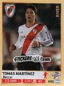 Sticker T. Martinez - Fùtbol Argentino 2014 n. 245 - Panini