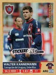 Cromo Kannemann - Fùtbol Argentino 2014 n. 274 - Panini