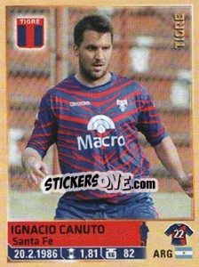 Figurina Canuto - Fùtbol Argentino 2014 n. 289 - Panini