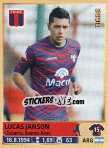 Figurina Janson - Fùtbol Argentino 2014 n. 297 - Panini