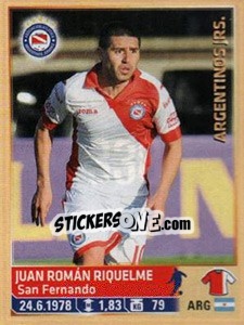 Sticker Juan Roman Riquelme - Fùtbol Argentino 2014 n. 338 - Panini