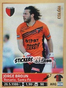 Cromo Broun - Fùtbol Argentino 2014 n. 358 - Panini