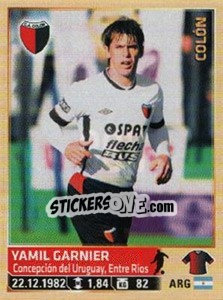 Cromo Y. Garnier - Fùtbol Argentino 2014 n. 360 - Panini