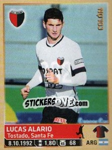 Cromo Alario - Fùtbol Argentino 2014 n. 362 - Panini