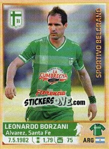 Sticker Borzani - Fùtbol Argentino 2014 n. 472 - Panini