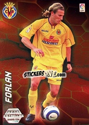 Figurina Forlan - Liga 2005-2006. Megacracks n. 392 - Panini