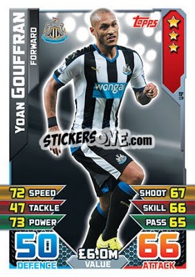 Figurina Yoan Gouffran - English Premier League 2015-2016. Match Attax Extra n. U41 - Topps