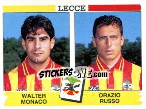Cromo Walter monaco / Orazio Russo - Calciatori 1994-1995 n. 455 - Panini