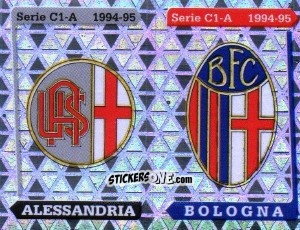 Figurina Stemma Alessandria / Bologna - Calciatori 1994-1995 n. 552 - Panini