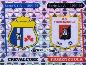 Figurina Stemma Crevalcore / Fiorenzuola - Calciatori 1994-1995 n. 558 - Panini