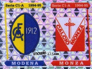 Figurina Stemma Modena / Monza - Calciatori 1994-1995 n. 564 - Panini
