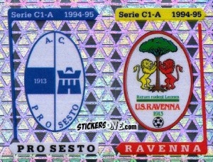 Figurina Stemma Pro Sesto / Ravenna - Calciatori 1994-1995 n. 573 - Panini