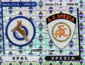 Figurina Stemma Spal / Spezia - Calciatori 1994-1995 n. 576 - Panini