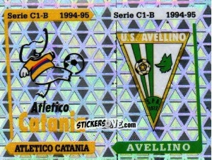 Figurina Stemma Atletico Catania / Avellino - Calciatori 1994-1995 n. 579 - Panini