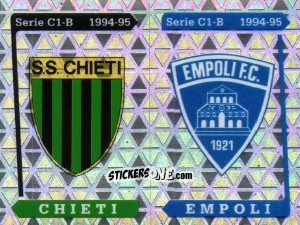 Figurina Stemma Chieti / Empoli - Calciatori 1994-1995 n. 585 - Panini