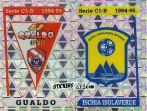 Figurina Stemma Gualdo / Ischia Isolaverde - Calciatori 1994-1995 n. 588 - Panini