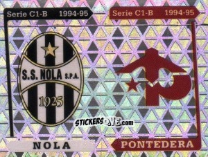 Figurina Stemma Nola / Pontedera - Calciatori 1994-1995 n. 594 - Panini