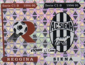 Figurina Stemma Reggina / Siena - Calciatori 1994-1995 n. 597 - Panini