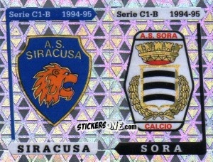 Figurina Stemma Siracusa / Sora - Calciatori 1994-1995 n. 600 - Panini