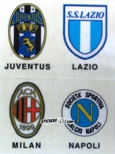 Figurina Juventus / Lazio / Milan / Napoli - Calciatori 1994-1995 n. PL3 - Panini