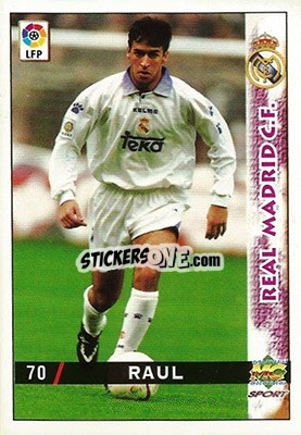 Cromo Raul González - Las Fichas De La Liga 1998-1999 n. 70 - Mundicromo