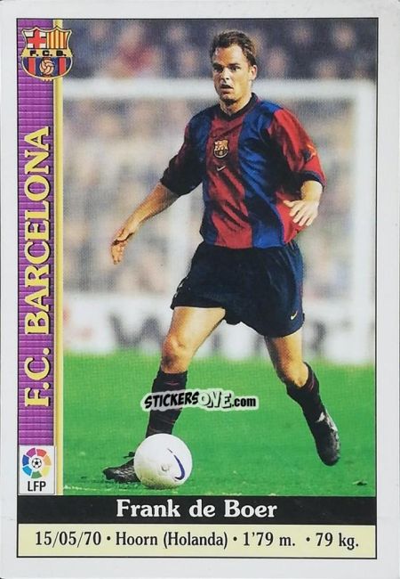 Cromo F.De Boer - Las Fichas De La Liga 1999-2000 n. 8 - Mundicromo