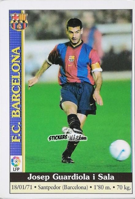 Sticker Guardiola - Las Fichas De La Liga 1999-2000 n. 9 - Mundicromo