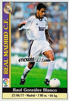 Cromo Raul González - Las Fichas De La Liga 1999-2000 n. 35 - Mundicromo