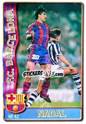Sticker Miguel Angel Nadal - Las Fichas De La Liga 1996-1997 n. 42 - Mundicromo