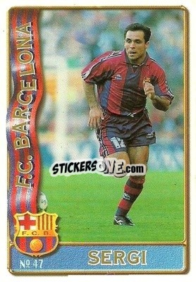 Figurina Sergi Barjuan Esclusa - Las Fichas De La Liga 1996-1997 n. 47 - Mundicromo