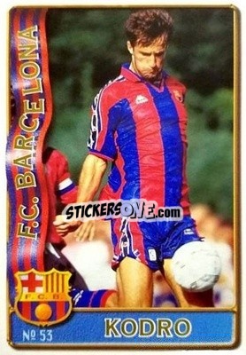 Cromo Kodro - Las Fichas De La Liga 1996-1997 n. 53a - Mundicromo