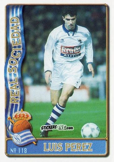 Sticker Luis Pérez Paskuall - Las Fichas De La Liga 1996-1997 n. 118 - Mundicromo