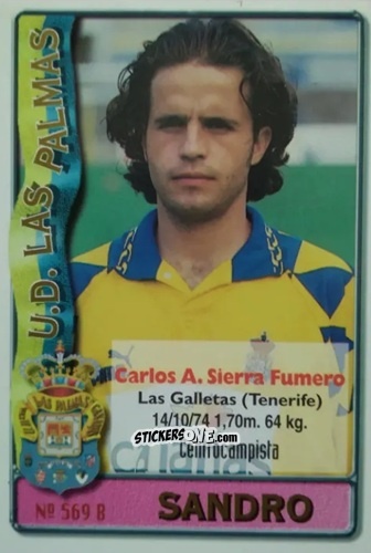 Sticker Sandro / Angel - Las Fichas De La Liga 1996-1997 n. 569 - Mundicromo