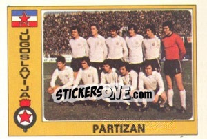 Cromo Partizan (Team) - Euro Football 77 n. 153 - Panini