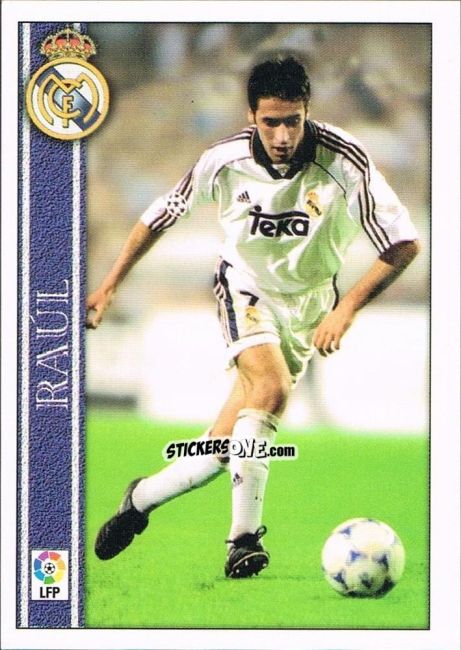 Cromo Raul González - Las Fichas De La Liga 2000-2001 n. 102 - Mundicromo