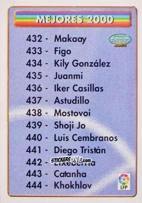 Figurina Mejores - Las Fichas De La Liga 2000-2001 n. 431 - Mundicromo