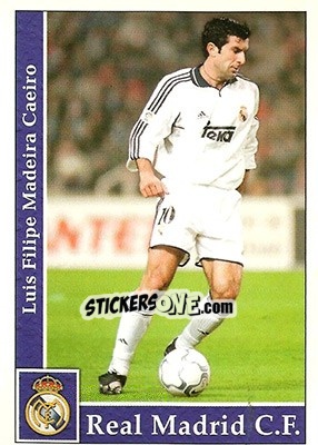 Cromo Figo - Las Fichas De La Liga 2001-2002 n. 18 - Mundicromo