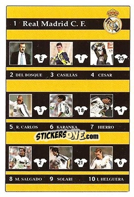 Cromo Indice - Las Fichas De La Liga 2001-2002 n. 21 - Mundicromo