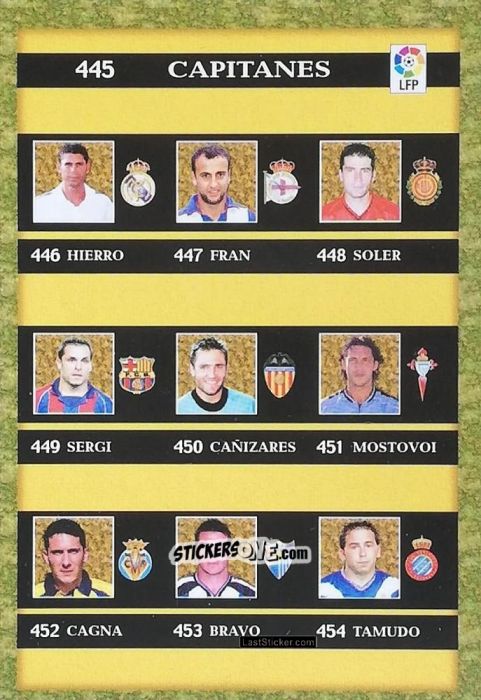Figurina Capitanes - Las Fichas De La Liga 2001-2002 n. 445 - Mundicromo