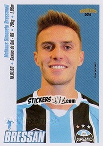 Cromo Bressan - Campeonato Brasileiro 2016 n. 180 - Panini