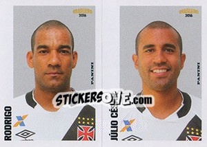 Cromo Rodrigo / Júlio César - Campeonato Brasileiro 2016 n. 431 - Panini