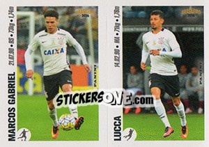 Figurina Marcos Gabriel / Lucca - Campeonato Brasileiro 2016 n. y27-y28 - Panini