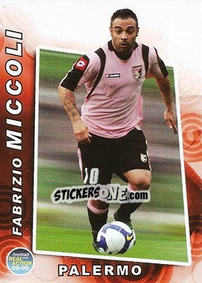 Cromo Fabrizio Miccoli - Real Action 2008-2009 n. 113 - Panini