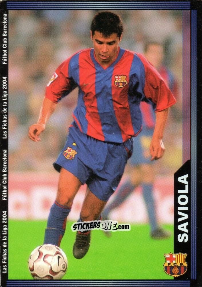 Sticker Saviola - Las Fichas De La Liga 2003-2004 n. 156 - Mundicromo