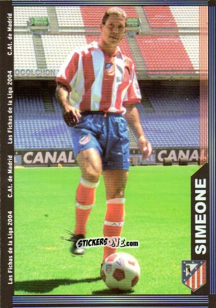 Sticker Simeone - Las Fichas De La Liga 2003-2004 n. 311 - Mundicromo