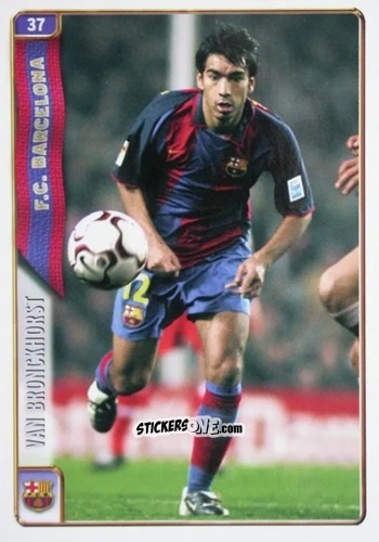 Cromo Giovanni Van Bronckhorst - Las Fichas De La Liga 2004-2005 n. 37 - Mundicromo