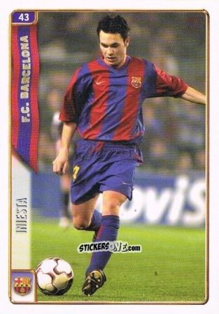 Cromo Iniesta - Las Fichas De La Liga 2004-2005 n. 43 - Mundicromo