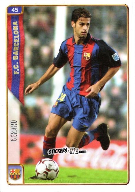 Figurina Gerard - Las Fichas De La Liga 2004-2005 n. 45 - Mundicromo