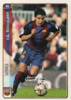 Sticker Saviola - Las Fichas De La Liga 2004-2005 n. 46a - Mundicromo